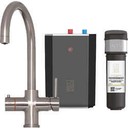 Calmag Swan Neck 3-in-1 Boiling Water Tap Brushed Nickel