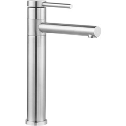 Deva Marbury Tall Sink Mixer - Brushed Stainless Steel