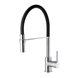 Deva Montacute Pull Out Mono Mixer Kitchen Tap Black